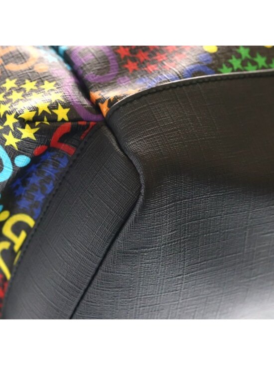 Gucci GG Psychedelic Backpack Supreme Canvas All Over Pattern Black Multicolor main image 5